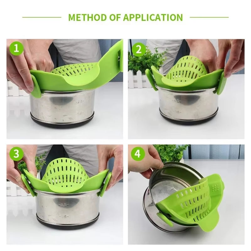 Universal Silicone Clip-On Strainer