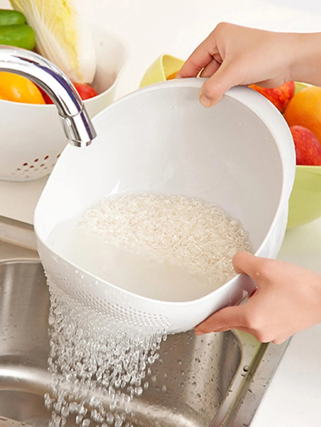 Colander Drain Basket with Handle